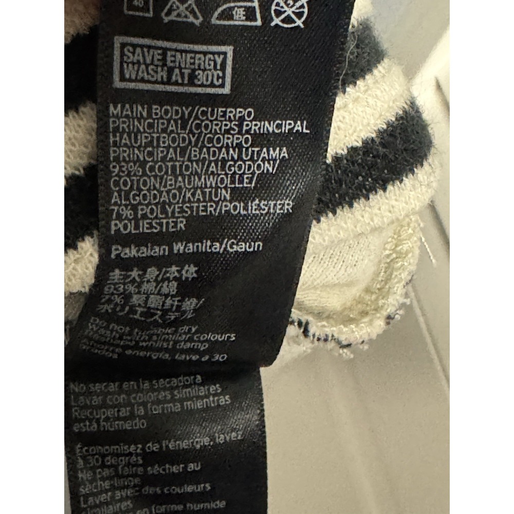 Topshop Women's Black And White Striped Shift Dress Size 4 Preppy Casual - Picture 10 of 14
